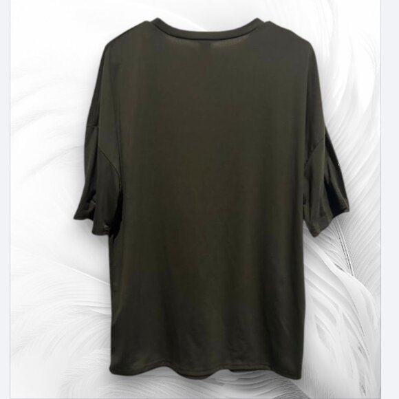 Shein Black Oversized T-Shirt with Sun and Moon Graphic - Picture 2 of 4